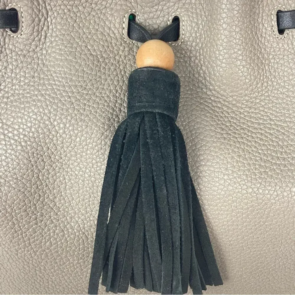 ELIZABETH AND JAMES Grey Pebbled Leather Teddy Hobo Shoulder Bag - $525.